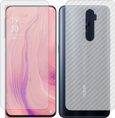Mobling Front and Back Screen Guard for OPPO RENO 10X ZOOM EDITION (Front 9H Hardness Matte & Carbon Fiber Skin for Back)(Pack of 2)