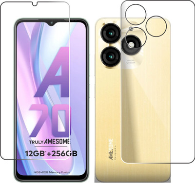 chakoor Front and Back Screen Guard for Itel A70 00-1(Pack of 3)