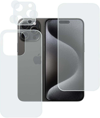 MOKPLZ Front and Back Screen Guard for IPHONE 15 PRO MAX(Pack of 3)