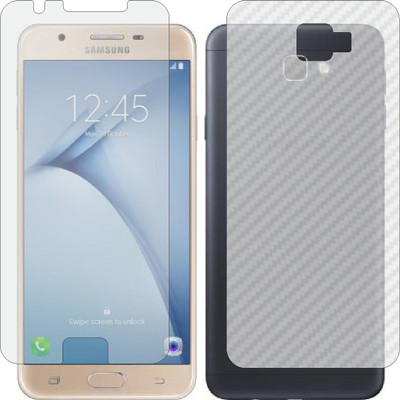 ZINGTEL Front and Back Screen Guard for SAMSUNG GALAXY ON7 2016 (Front Matte Finish & Back 3d Carbon Fiber)(Pack of 2)