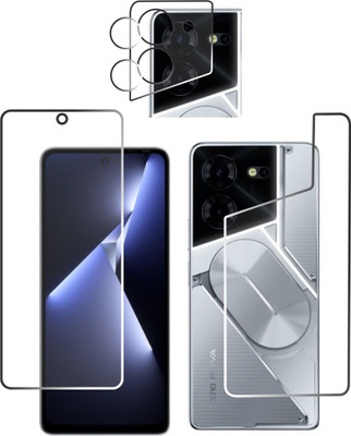 chakoor Front and Back Screen Guard for tecno pova 5 pro 5g(Pack of 3)