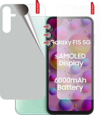 TIT ART Front and Back Screen Guard for SAMSUNG Galaxy F15 5G, Galaxy F15 5G, {CAMERA GLASS}(Pack of 3)