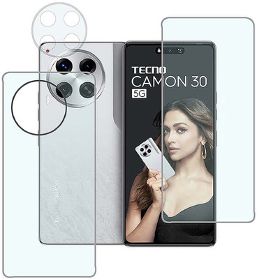 MOKPLZ Front and Back Screen Guard for TECNO CAMON 30 5G(Pack of 3)