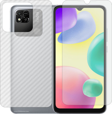 MOBART Front and Back Screen Guard for REDMI 10A 220233L2C (Front Matte Finish & Back 3d Carbon Fiber)(Pack of 2)