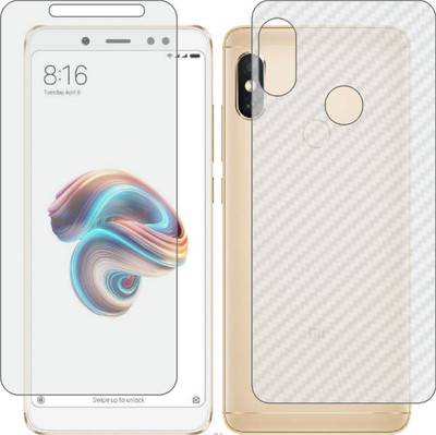 Mobling Front and Back Screen Guard for MI REDMI NOTE 5 PRO (Front 9H Hardness Matte & Carbon Fiber Skin for Back)(Pack of 2)