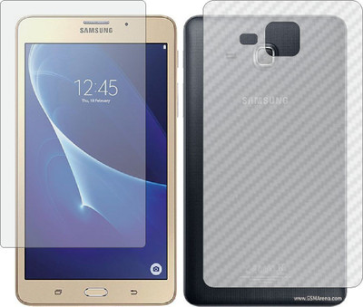 MOBART Front and Back Screen Guard for SAMSUNG GALAXY J MAX (Front Matte Finish & Back 3d Carbon Fiber)(Pack of 2)