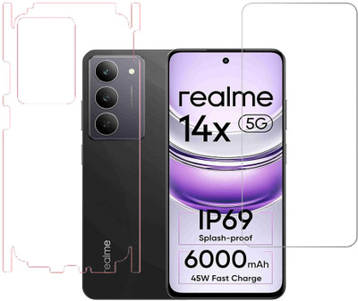 KARTRAY Front and Back Screen Guard for Realme 14x 5G(Pack of 2)