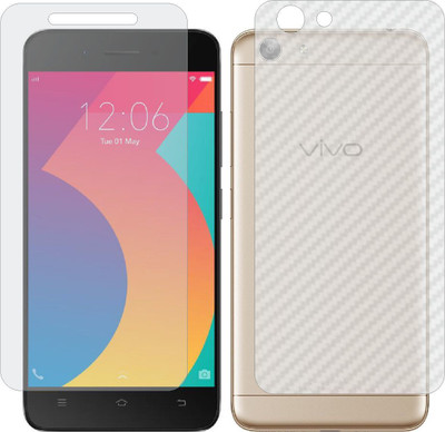 ZINGTEL Front and Back Screen Guard for VIVO 1606 Y53 (Front Matte Finish & Back 3d Carbon Fiber)(Pack of 2)