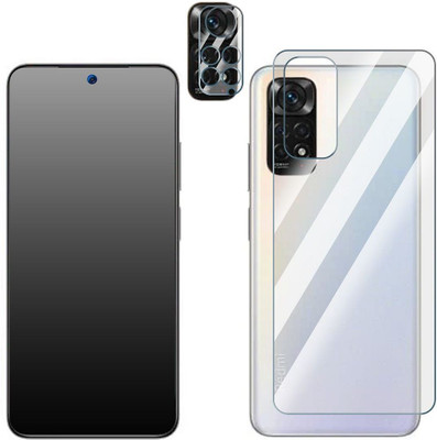 FCS Front and Back Screen Guard for Redmi Note 11S Front+Back+Camera (Matte)(Pack of 3)