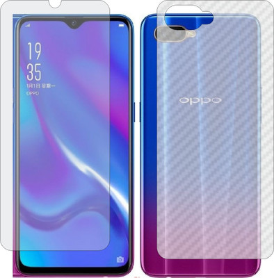Mobling Front and Back Screen Guard for OPPO AX7 PRO (Front 9H Hardness Matte & Carbon Fiber Skin for Back)(Pack of 2)