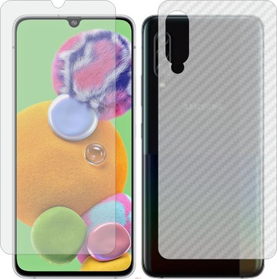 Mobling Front and Back Screen Guard for SAMSUNG GALAXY A90 (Front 9H Hardness Matte & Carbon Fiber Skin for Back)(Pack of 2)