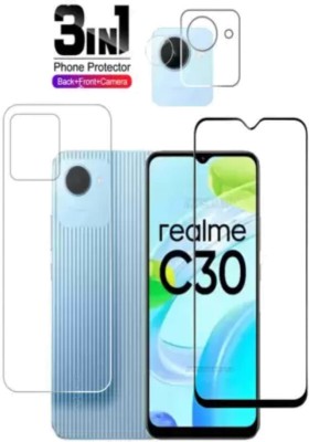 RapTag Edge To Edge Tempered Glass for Realme C30 (Flexible) (.168)(Pack of 2)