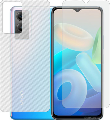 ZINGTEL Front and Back Screen Guard for VIVO Y72T V2164A (Front Matte Finish & Back 3d Carbon Fiber)(Pack of 2)