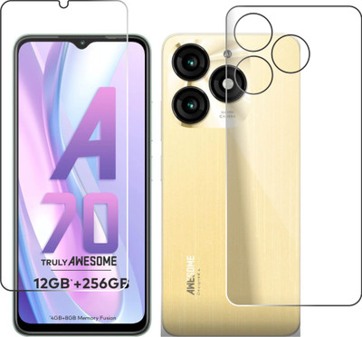 chakoor Front and Back Screen Guard for Itel A70(Pack of 3)