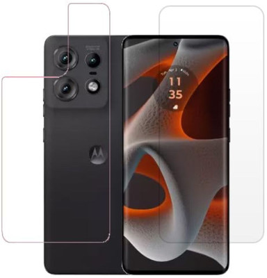 ISAAK Front and Back Screen Guard for Moto Edge 50 Pro Unbreakable Front and Back Screen Guard (COMBO PACK)(Pack of 2)