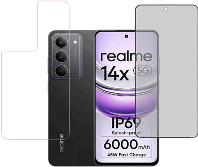 KARTRAY Front and Back Screen Guard for Realme 14x 5G(Pack of 2)