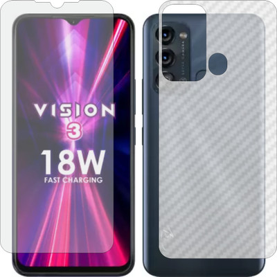 Mobling Front and Back Tempered Glass for Itel Vision 3(Pack of 2)