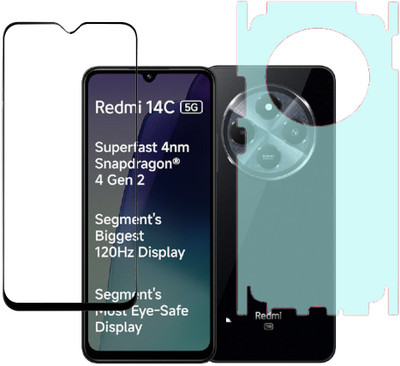 KARTRAY Front and Back Screen Guard for Redmi 14C 5G, POCO C75 5G, REDMI A4 5G(Pack of 2)