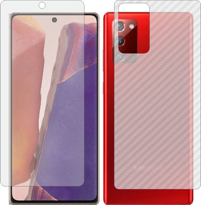 MOBART Front and Back Screen Guard for SAMSUNG N981B GALAXY NOTE 20 (Front Matte Finish & Back 3d Carbon Fiber)(Pack of 2)
