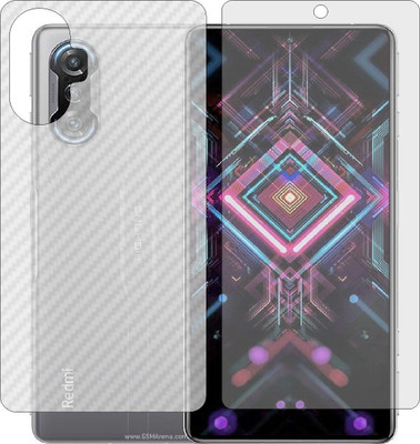 ZINGTEL Front and Back Screen Guard for XIAOMI POCO F3 GT (Front Matte Finish & Back 3d Carbon Fiber)(Pack of 2)