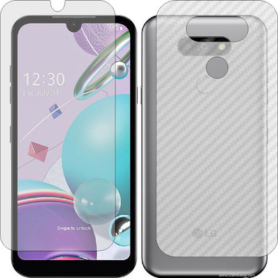 Mobling Front and Back Tempered Glass for LG Q31(Pack of 2)