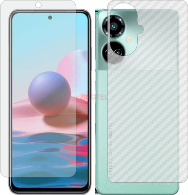 ZINGTEL Front and Back Screen Guard for TECNO CAMON 19 PRO 5G (Front Matte Finish & Back 3d Carbon Fiber)(Pack of 2)