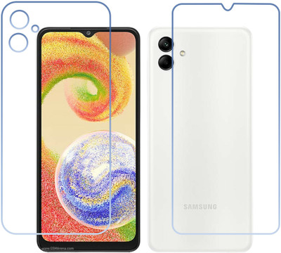 DVMART Front and Back Screen Guard for 9H Crystal Clear Front And Carbon Fiber Back Samsung Galaxy A04(Pack of 1)