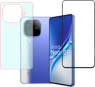 KARTRAY Front and Back Screen Guard for iQOO Neo 10R 5G, Edge to Edge Tempered Glass, Back Screen Guard With Matte Finish(Pack of 2)