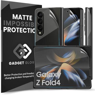 Gadget Glow Front and Back Screen Guard for Samsung Galaxy Z Fold4 5G, Samsung Z Fold 4 5G, 4 Layer Unbreakable Membrane for Front, Back and Side Film(Pack of 3)