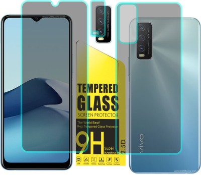 RapTag Front and Back Tempered Glass for Vivo Y20i [Bubble Proof] [Transparent] [Anti Scratch].91.703(Pack of 2)