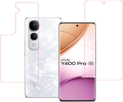 KARTRAY Front and Back Screen Guard for Vivo Y400 Pro 5G, Front Clear Back Clear(Pack of 2)