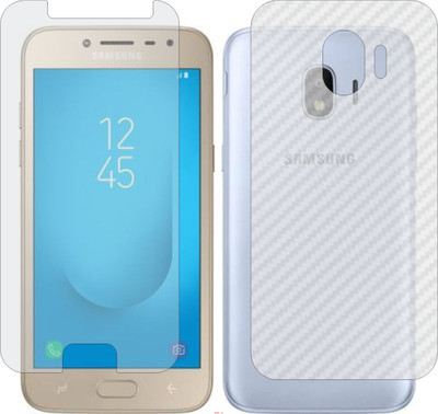 Mobling Front and Back Screen Guard for SAMSUNG J250F GALAXY J2 PRO 2018 (Front 9H Hardness Matte & Carbon Fiber Skin for Back)(Pack of 2)
