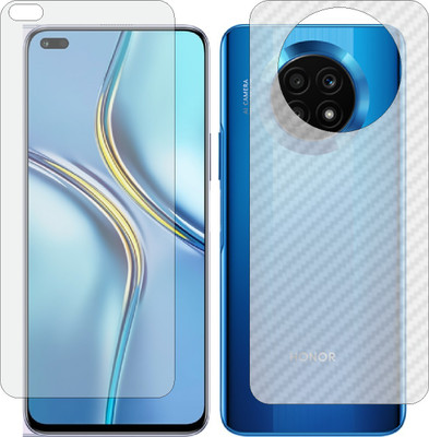 ZINGTEL Front and Back Screen Guard for HONOR X20 (Front Matte Finish & Back 3d Carbon Fiber)(Pack of 2)