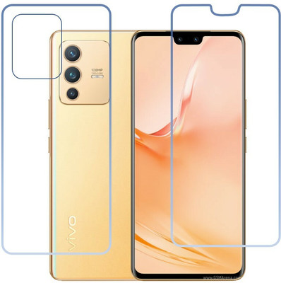 DVTECH Front and Back Screen Guard for 9H Crystal Clear Front And Carbon Fiber Backvivo V23 Pro(Pack of 1)