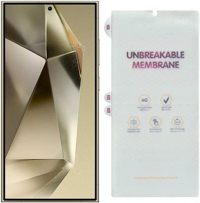 ONCRAVES Impossible Screen Guard for Samsung Galaxy S24 Ultra | Fingerprint Sensor Working | Unbreakable Membrane(Pack of 1)