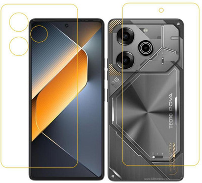 DVMART Front and Back Screen Guard for Tecno Pova 6 Pro 9H Crystal Clear(Pack of 1)