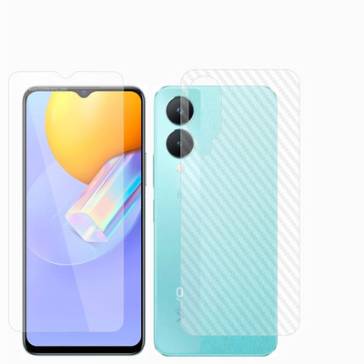 Ten To 11 Front and Back Screen Guard for ViVO Y28 5G, ViVO Y28 5G [Back Carbon Fiber](Pack of 2)