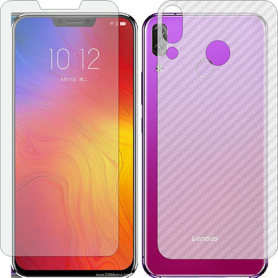 ZINGTEL Front and Back Screen Guard for LENOVO Z5 (Front Matte Finish & Back 3d Carbon Fiber)(Pack of 2)