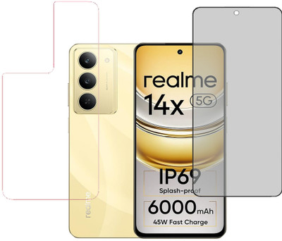 SPRITZEN Front and Back Screen Guard for Realme 14x 5G(Pack of 2)