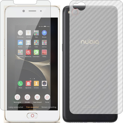 ZINGTEL Front and Back Screen Guard for NUBIA N2 (Front Matte Finish & Back 3d Carbon Fiber)(Pack of 2)
