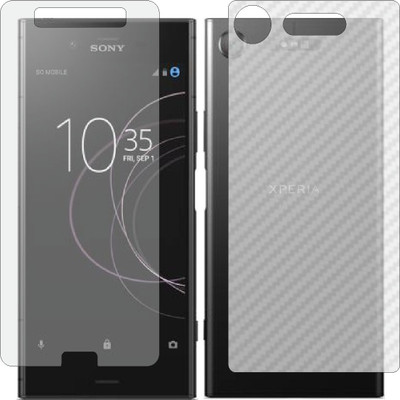 ZINGTEL Front and Back Screen Guard for SONY XPERIA XZ1 DUAL (Front Matte Finish & Back 3d Carbon Fiber)(Pack of 2)
