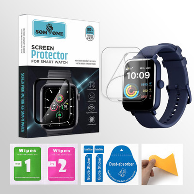 SOMTONE Front and Back Screen Guard for Cult.Sport Beats 1.85 INCH Smartwatch 2 PROTECTOR + 2 WIPES + 2 DUST REMOVAL STICKER + 1 WIPER(Pack of 2)