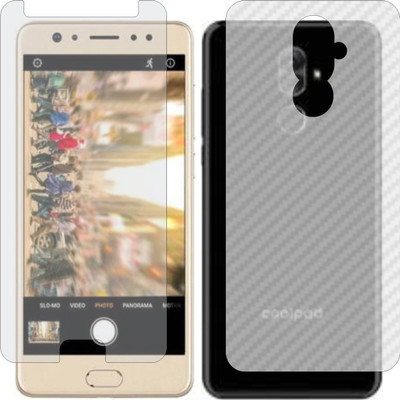 Mobling Front and Back Screen Guard for COOLPAD NOTE 6 (Front 9H Hardness Matte & Carbon Fiber Skin for Back)(Pack of 2)