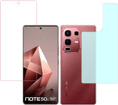 VAYUVAULT Front and Back Screen Guard for Infinix Note 50s 5G+, Front Screen Guard Glossy finish, Back Screen Guard Matte finish(Pack of 2)