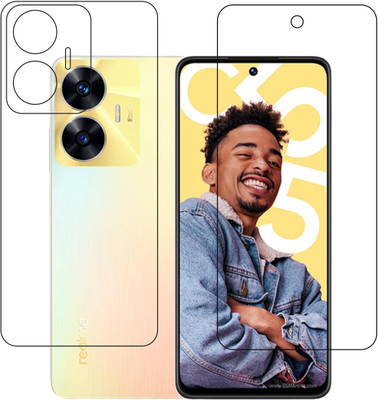 DVTECH Front and Back Screen Guard for 9H Crystal Clear Front And TPU BackRealme C55(Pack of 1)
