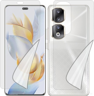 MOBART Front and Back Tempered Glass for HONOR 90 PRO 5G (Edge To Edge TPU Full Coverage)(Pack of 1)