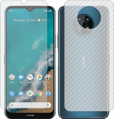 Mobling Front and Back Screen Guard for NOKIA G50 TA1358 (Front 9H Hardness Matte & Carbon Fiber Skin for Back)(Pack of 2)