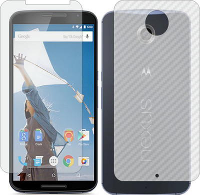 MOBART Front and Back Screen Guard for MOTOROLA NEXUS 6 (Front Matte Finish & Back 3d Carbon Fiber)(Pack of 2)