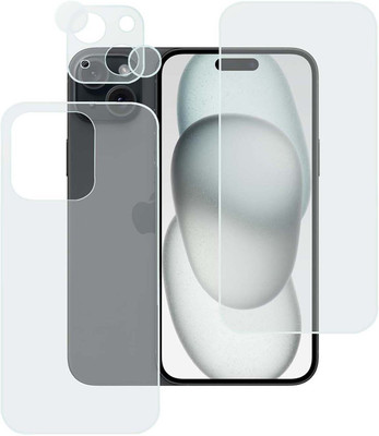 MOKPLZ Front and Back Screen Guard for IPHONE 15 PLUS(Pack of 3)