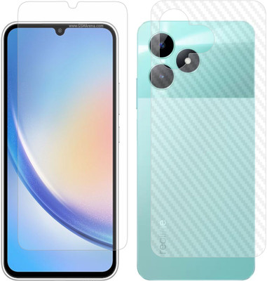 Ten To 11 Front and Back Screen Guard for Realme C53, Realme C53 [Back Carbon Fiber](Pack of 2)